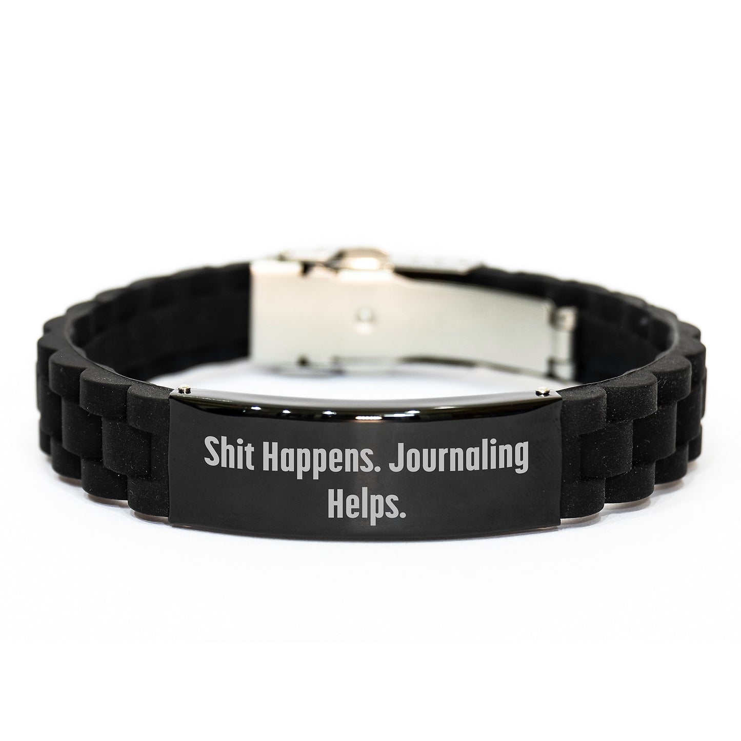 Funny Journaling Gifts for Graduation, Gifts from Friends, Journaling Helps. Glide lock Clasp Bracelet, Inspirational Graduation Unique Gifts - Image 1