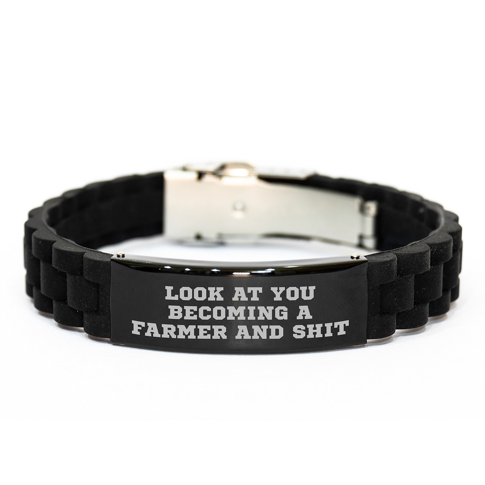 Funny Glide lock Clasp Bracelet Gifts for Farmer, Unique Farmer Jewelry for Men or Women, Mother's Day Unique Gifts from Family - Image 1