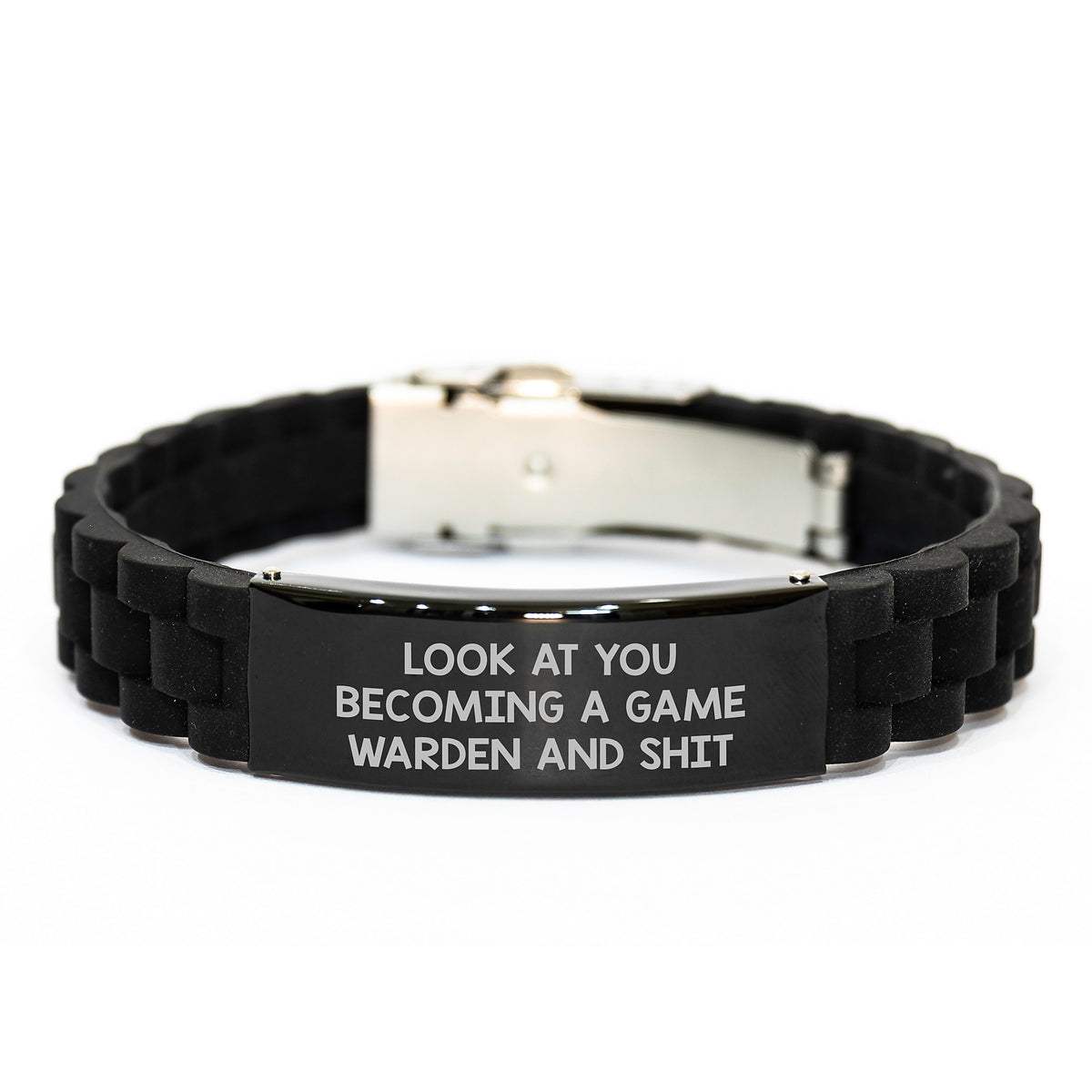 Funny Game Warden Gifts from Friends - Valentine's Unique Gifts for Men Game Wardens - Glide lock Clasp Bracelet - Image 1