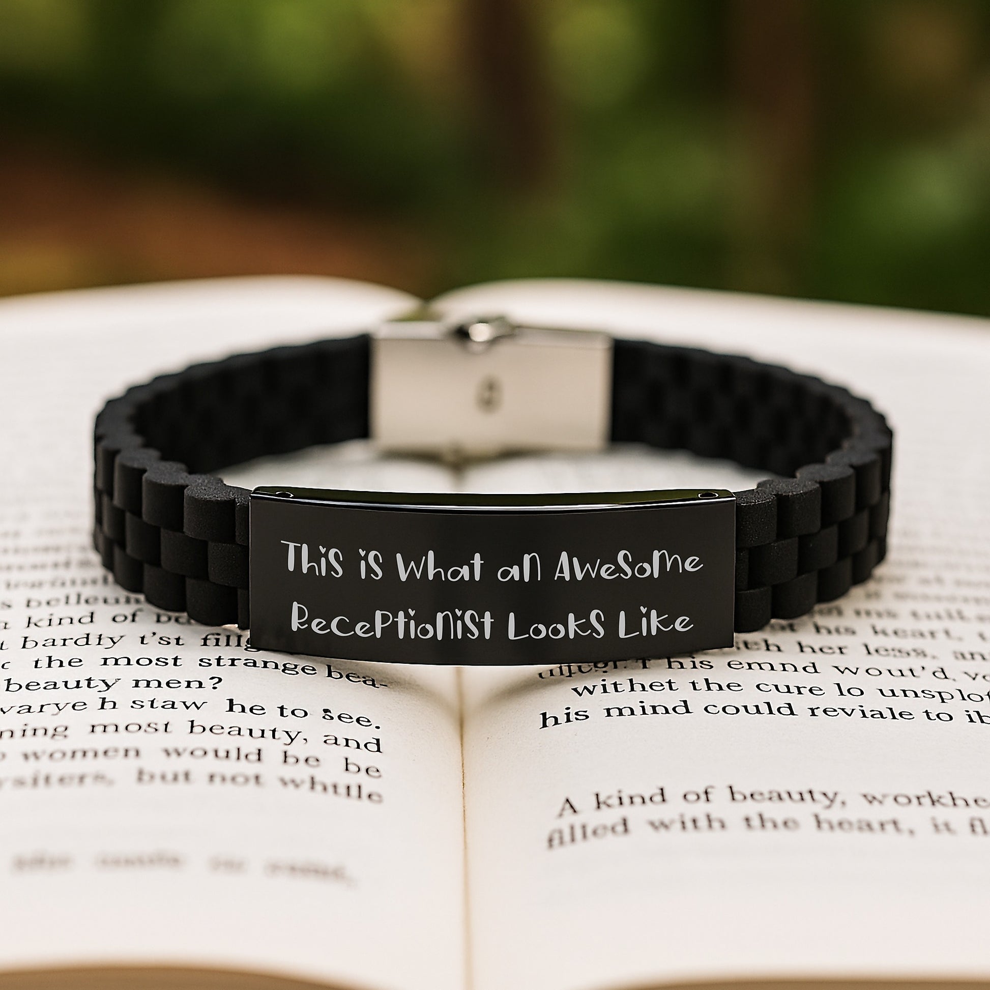 Graduation Unique Gifts for Receptionists, Awesome Receptionist Looks Like Glide lock Clasp Bracelet for Men from Friends - Image 2