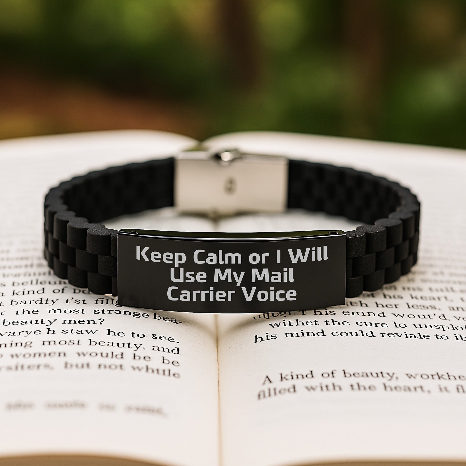 Mail Carrier Keepsake Bracelet for Him Stainless Steel Birthday Gift - Image 2