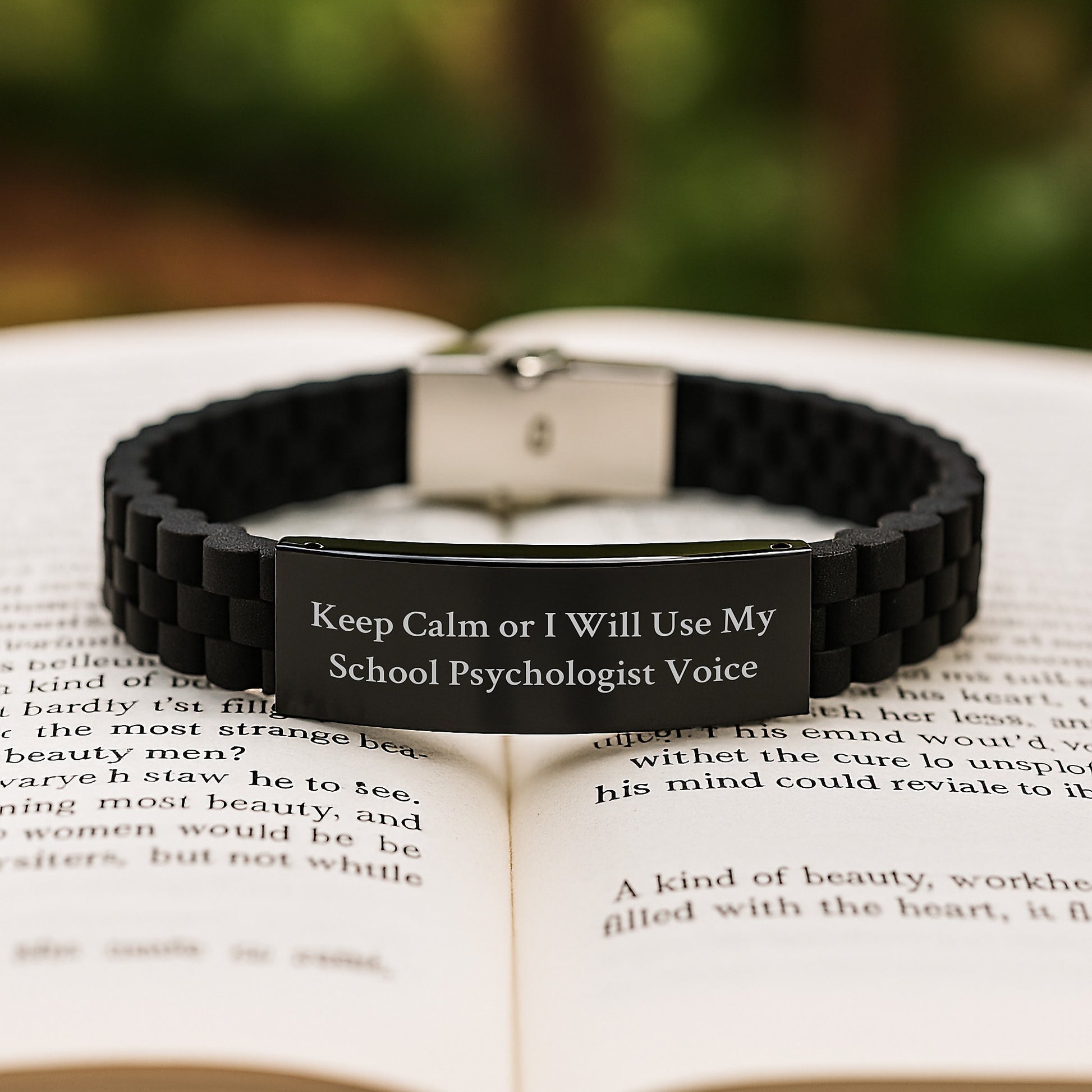 School Psychologist Keepsake Bracelet for Him Birthday Gift - Image 2