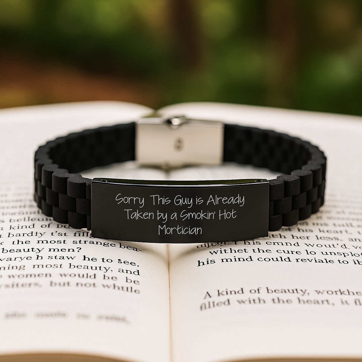 Funny Mortician Gifts for Him Christmas Special Edition Glide lock Clasp Bracelet from Men, Gifts for Mortician, Smokin' Hot Mortician Lover - Image 2