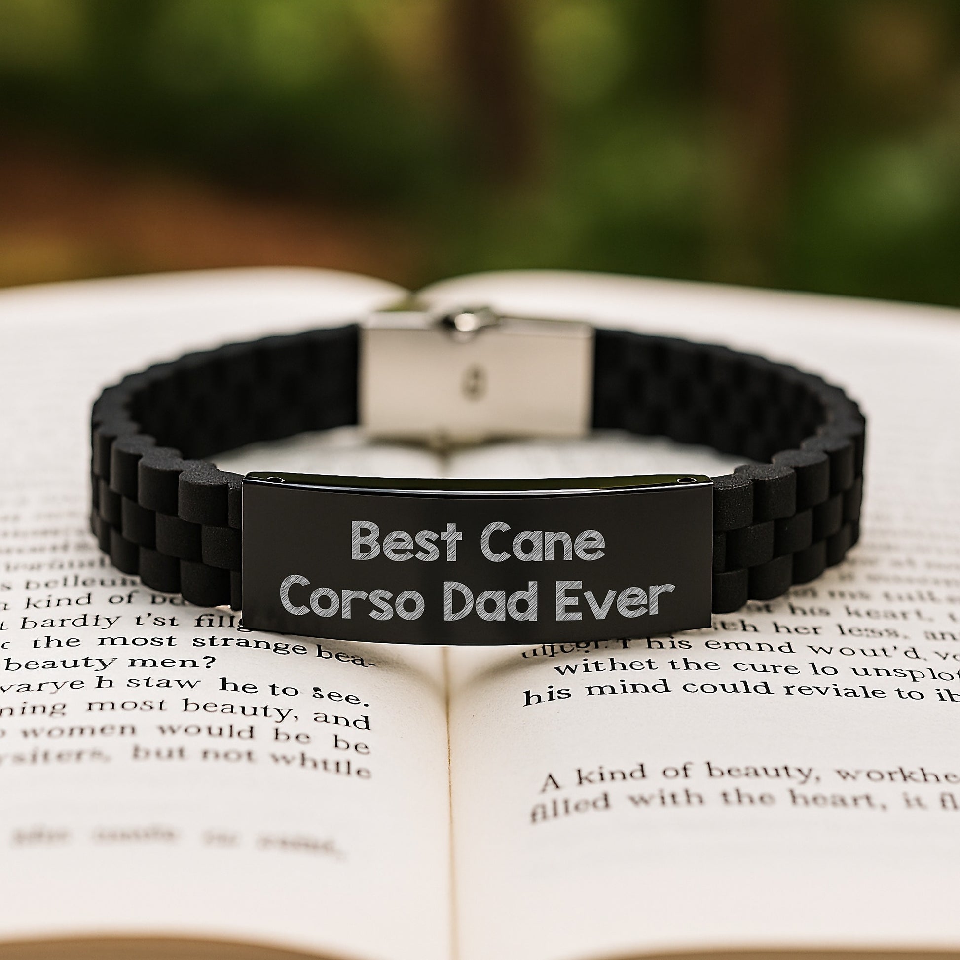 Cane Corso Dog Mom or Dad Funny Valentine's Gifts for Cane Corso Dog Owners Glide lock Clasp Bracelet - Image 2
