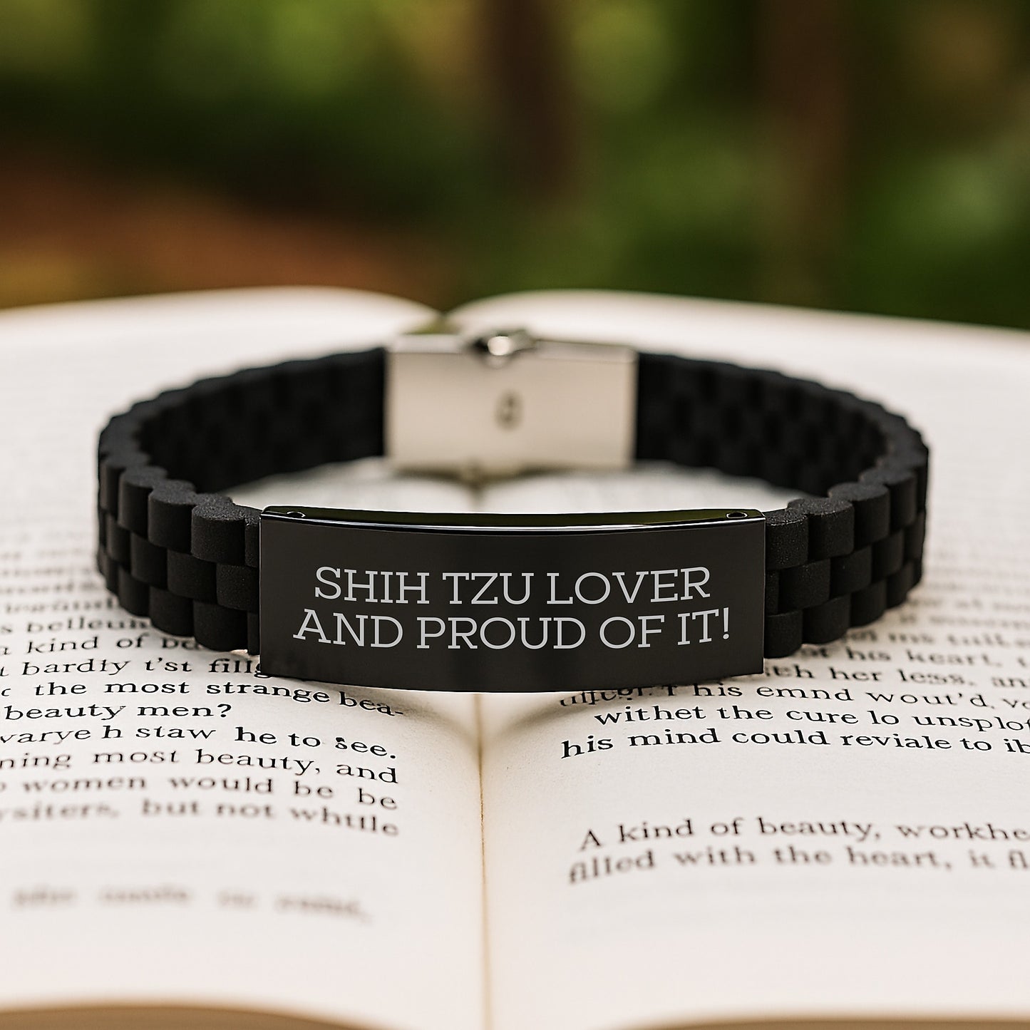 Shih Tzu Dog Lover Gifts, Funny Quote Glide lock Clasp Bracelet, Unique Valentine's Gifts for Shih Tzu Dog Owners, Gifts from Women to Men, Shih Tzu Dog Enthusiasts - Image 2