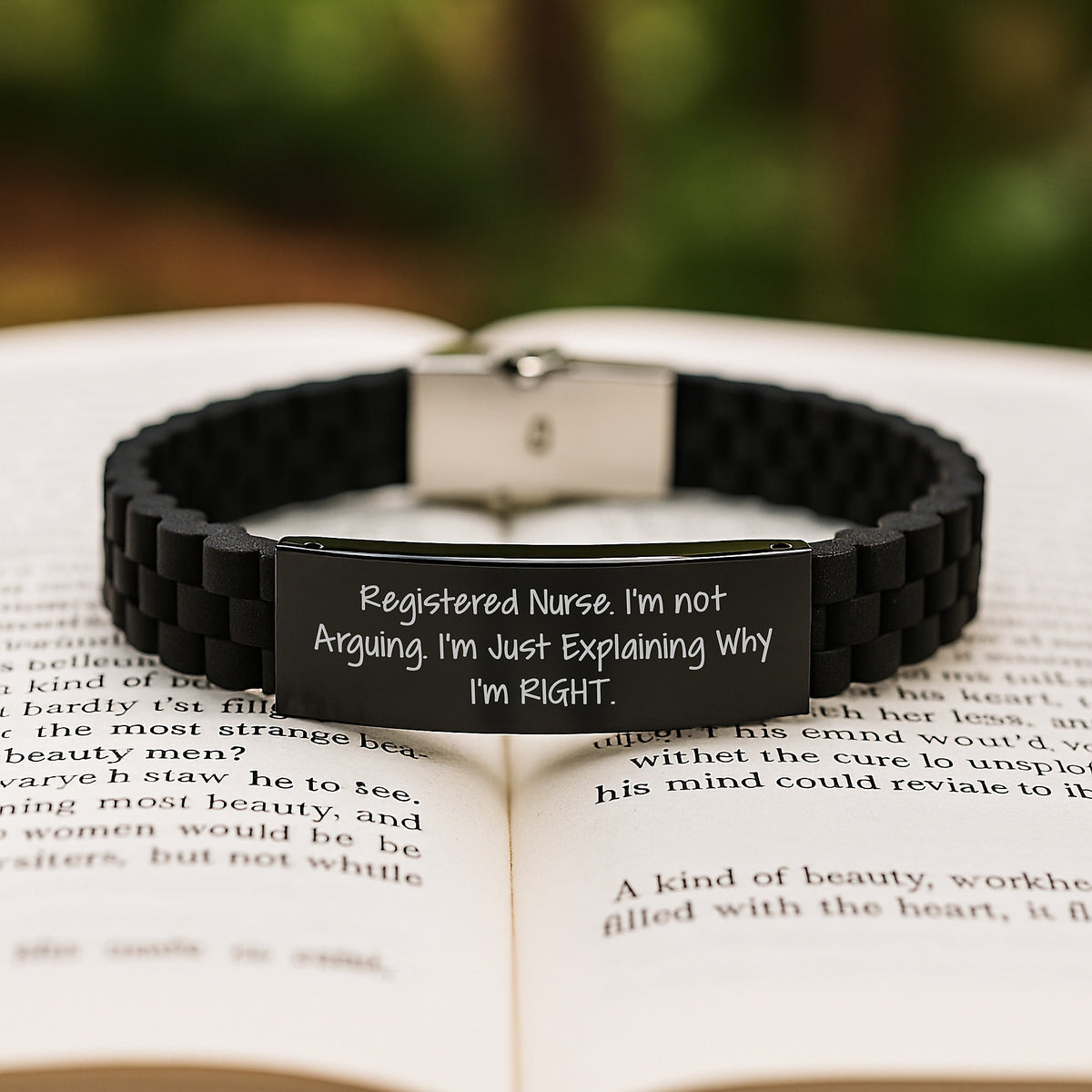 Funny Registered Nurse Gifts for Birthday - Glide lock Clasp Bracelet from Friends - Image 2