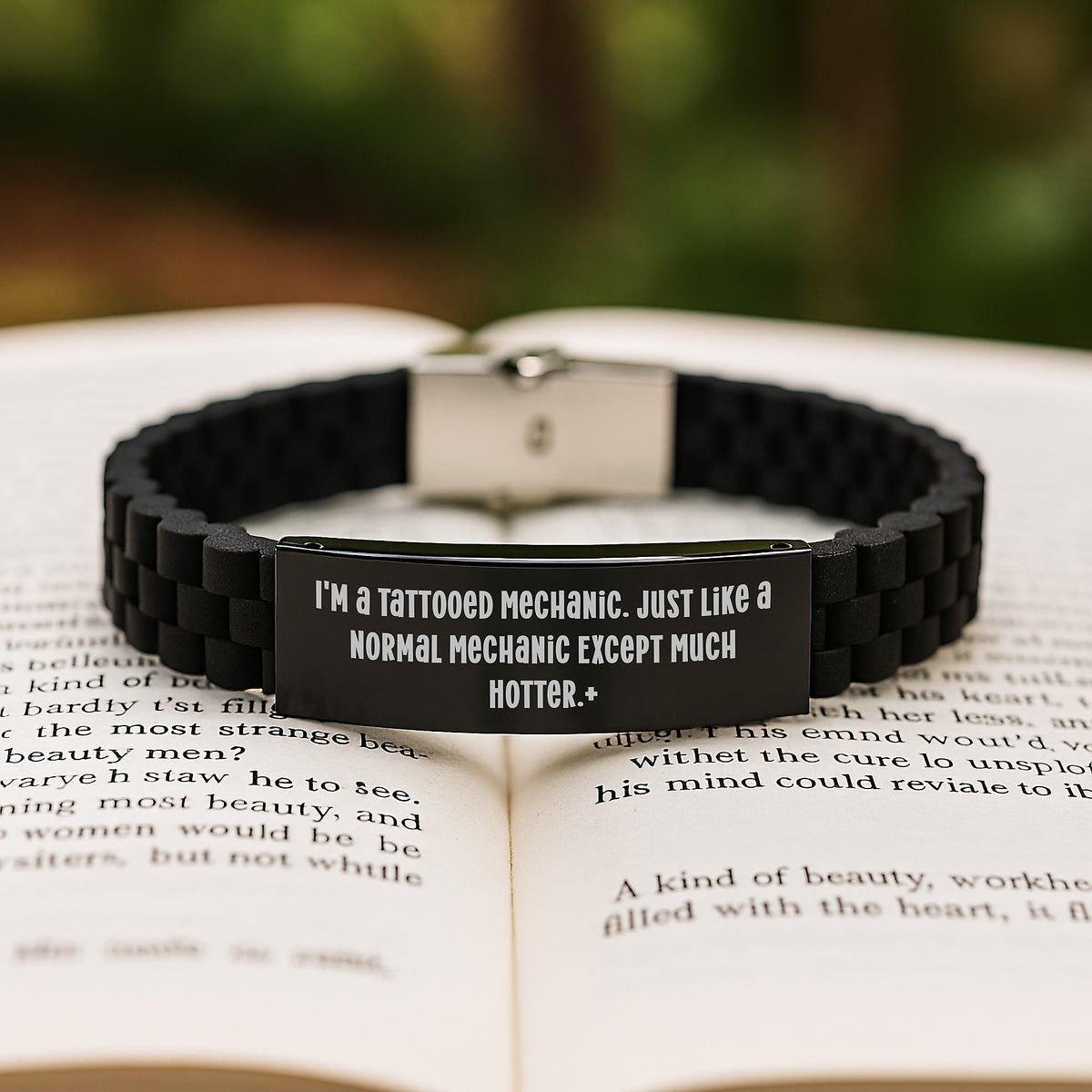 Funny Mechanic Gifts for Mechanics - Glide lock Clasp Bracelet with Inspirational Quote - Valentine's Unique Gifts from Men - Image 2