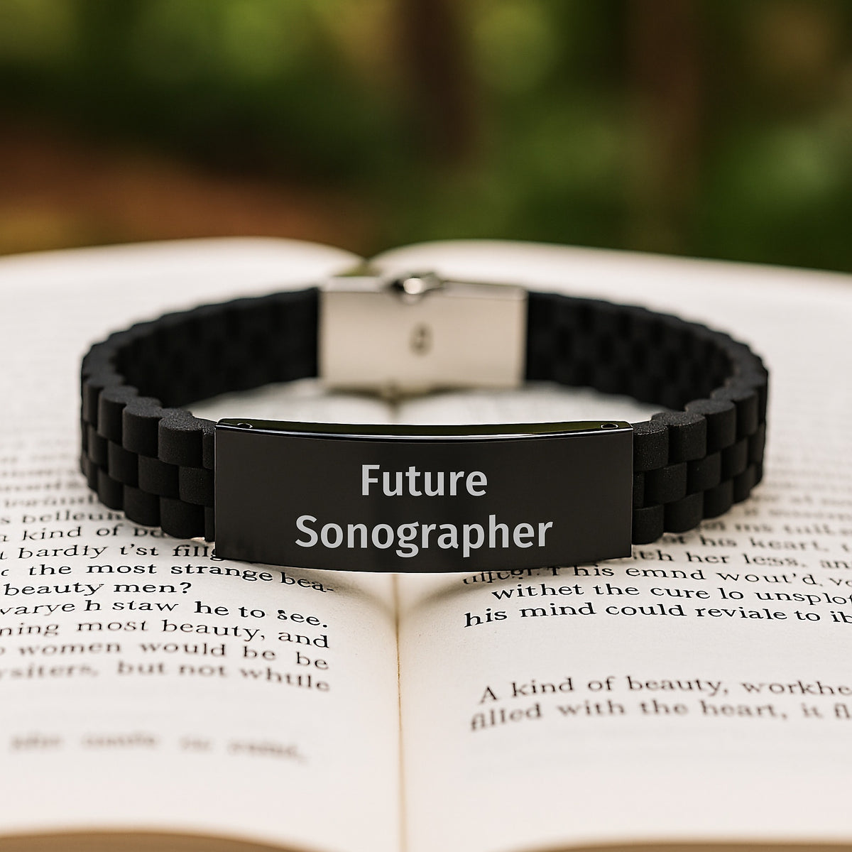 Funny Future Sonographer Glide lock Clasp Bracelet, Gifts from Friends for Sonographer Birthday Unique Gifts - Image 2