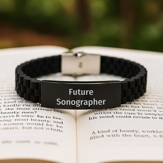 Funny Future Sonographer Glide lock Clasp Bracelet, Gifts from Friends for Sonographer Birthday Unique Gifts - Image 2
