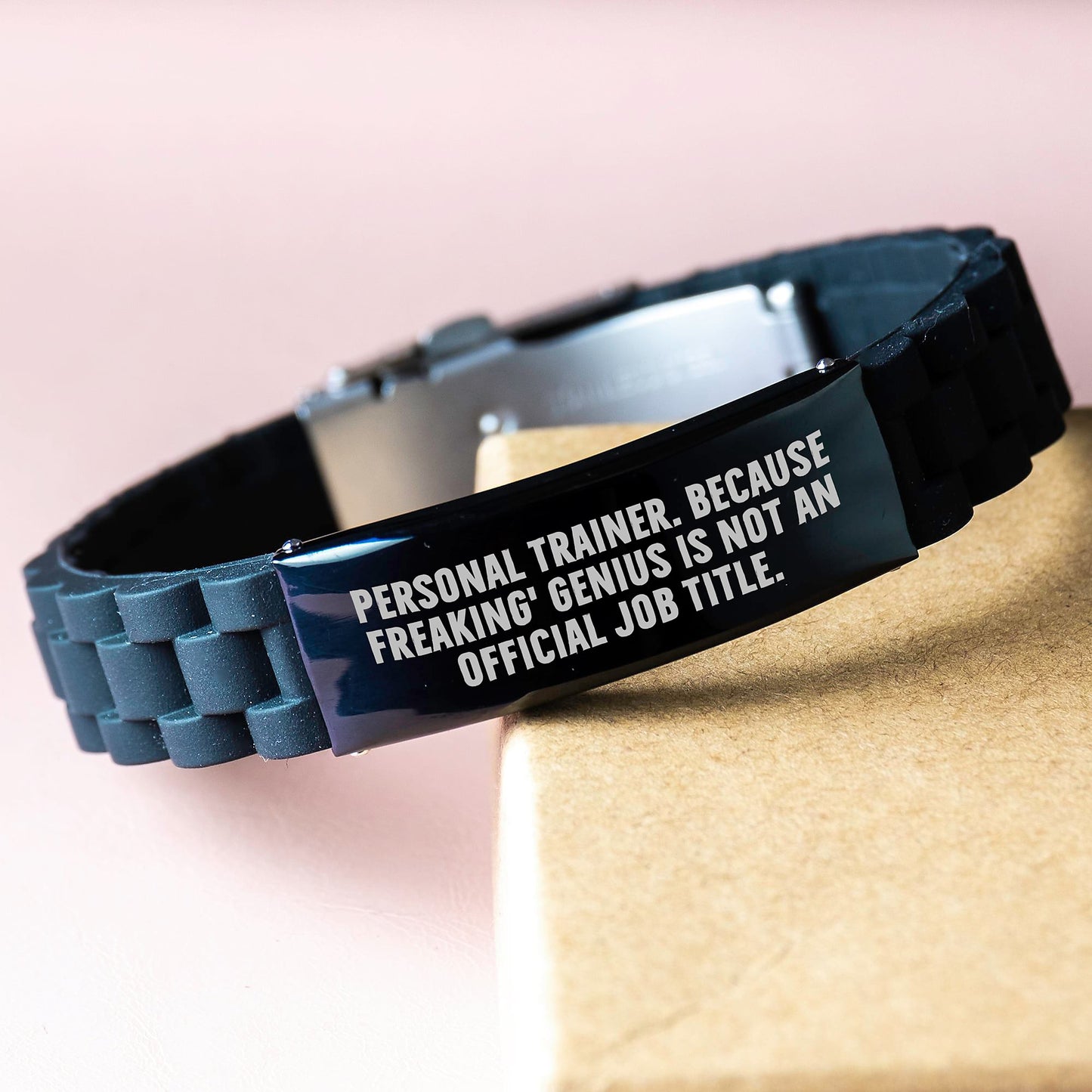 Personal Trainer Keepsake Bracelet for Him Birthday Black Gift - Image 3