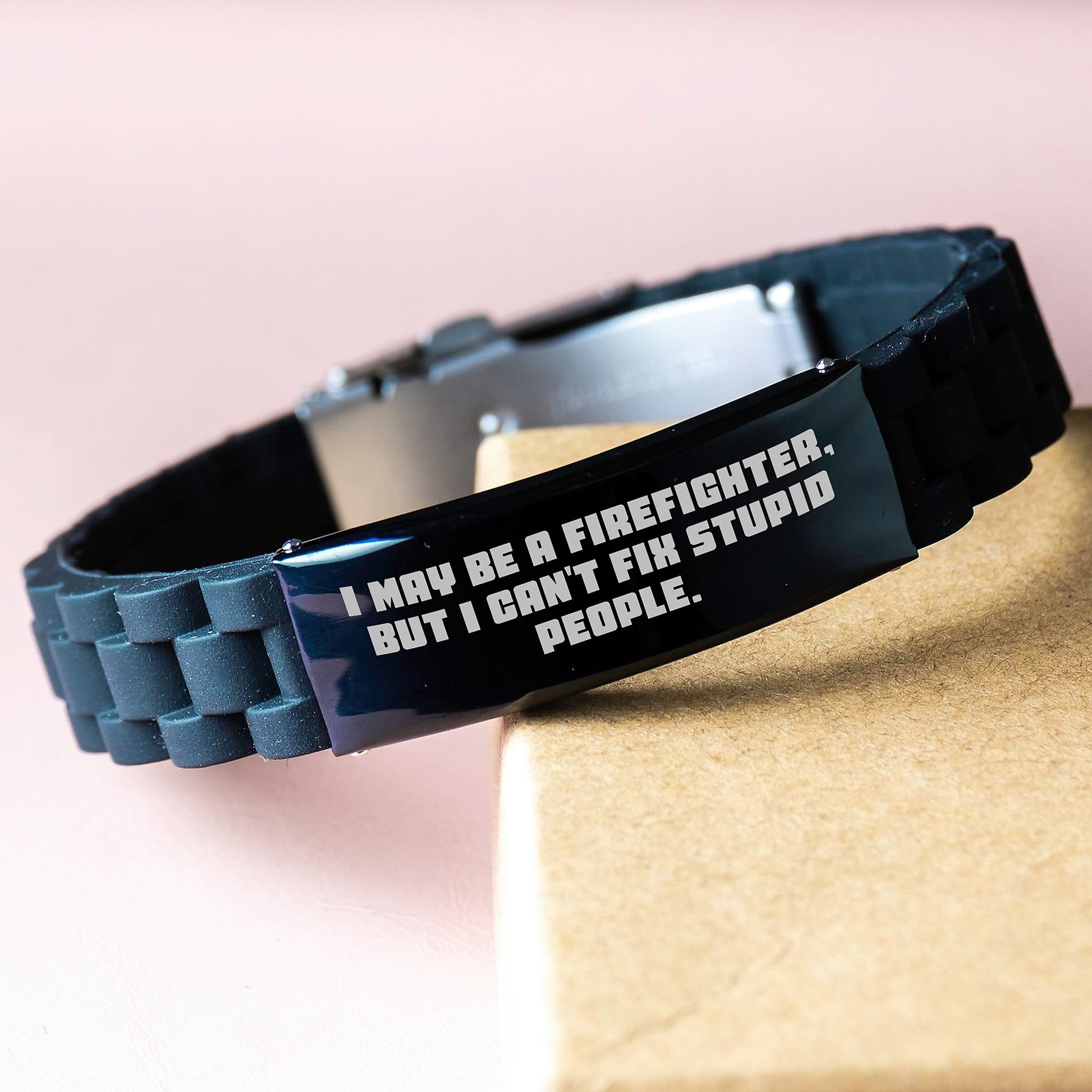 Firefighter Keepsake Glidelock Bracelet for Him Surprise Birthday Gift - Image 3