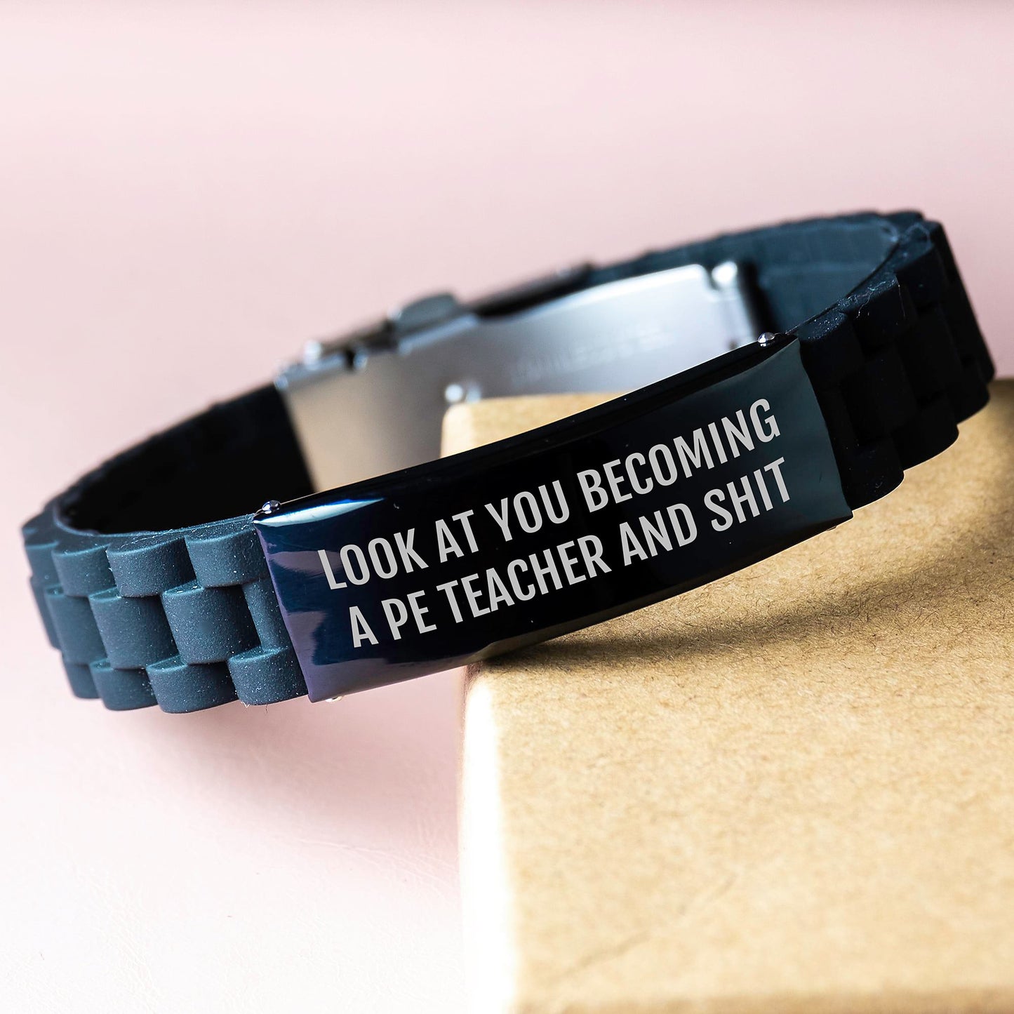 PE Teacher Keepsake Glidelock Bracelet for Him Birthday Gift - Image 3