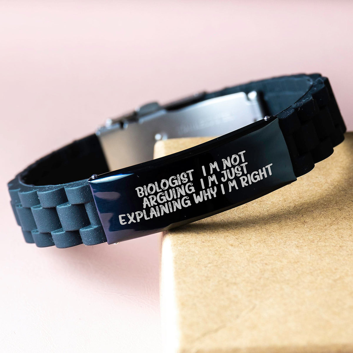 Witty Biologist Glidelock Bracelet for Friends Birthday Gift - Image 3