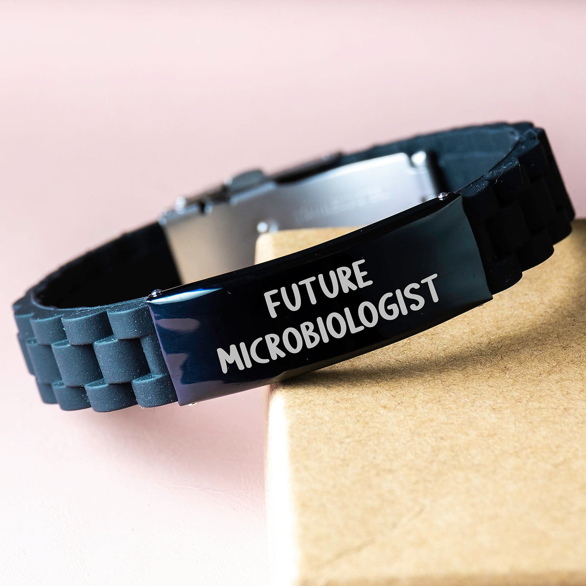 Future Microbiologist Gifts from Friends - Inspirational Glide lock Clasp Bracelet for Microbiologist Men, Women, Birthday Unique Gifts - Image 3