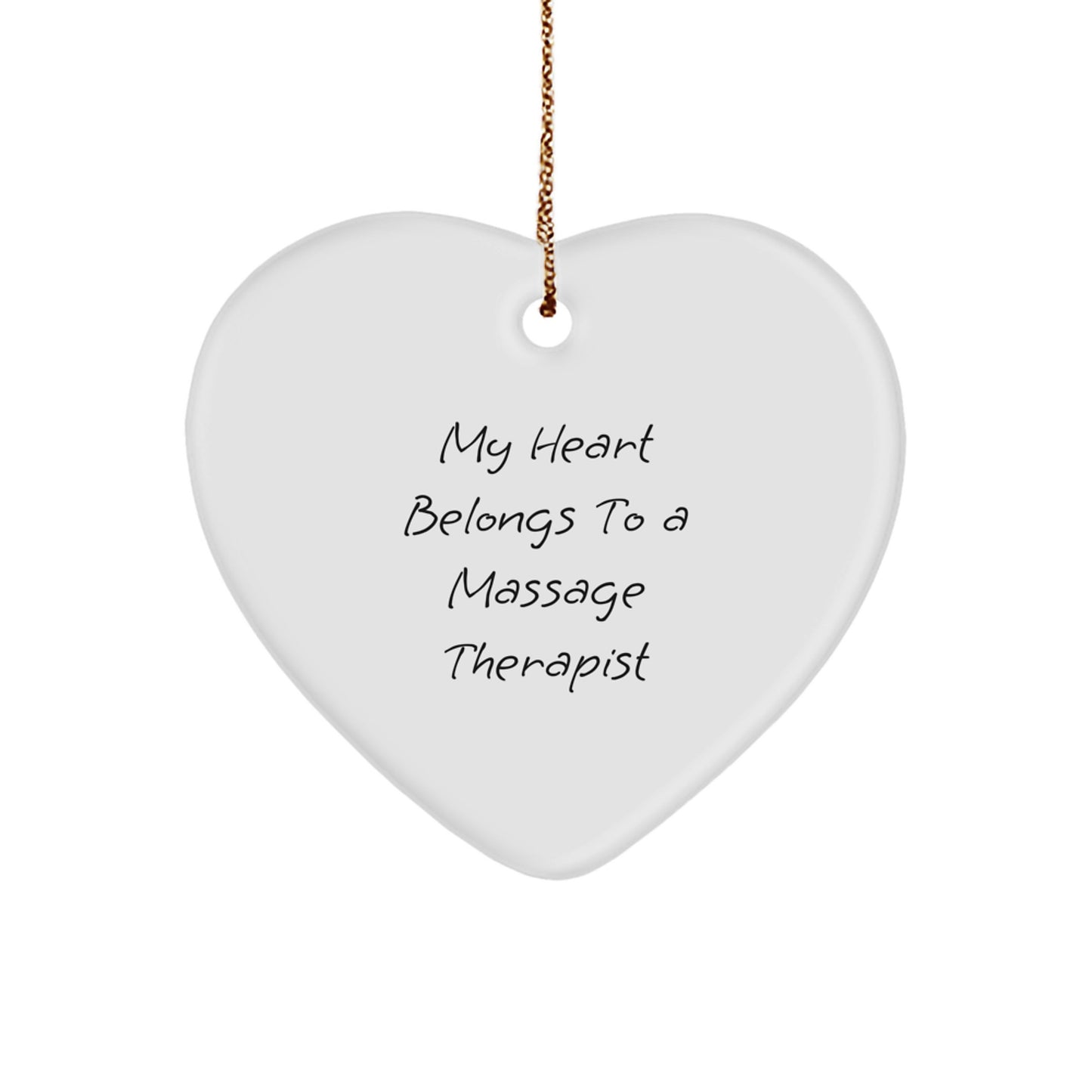 Funny Massage Therapist Gifts from Men for Women, Heart Ornament for Christmas Unique Gifts - Image 1