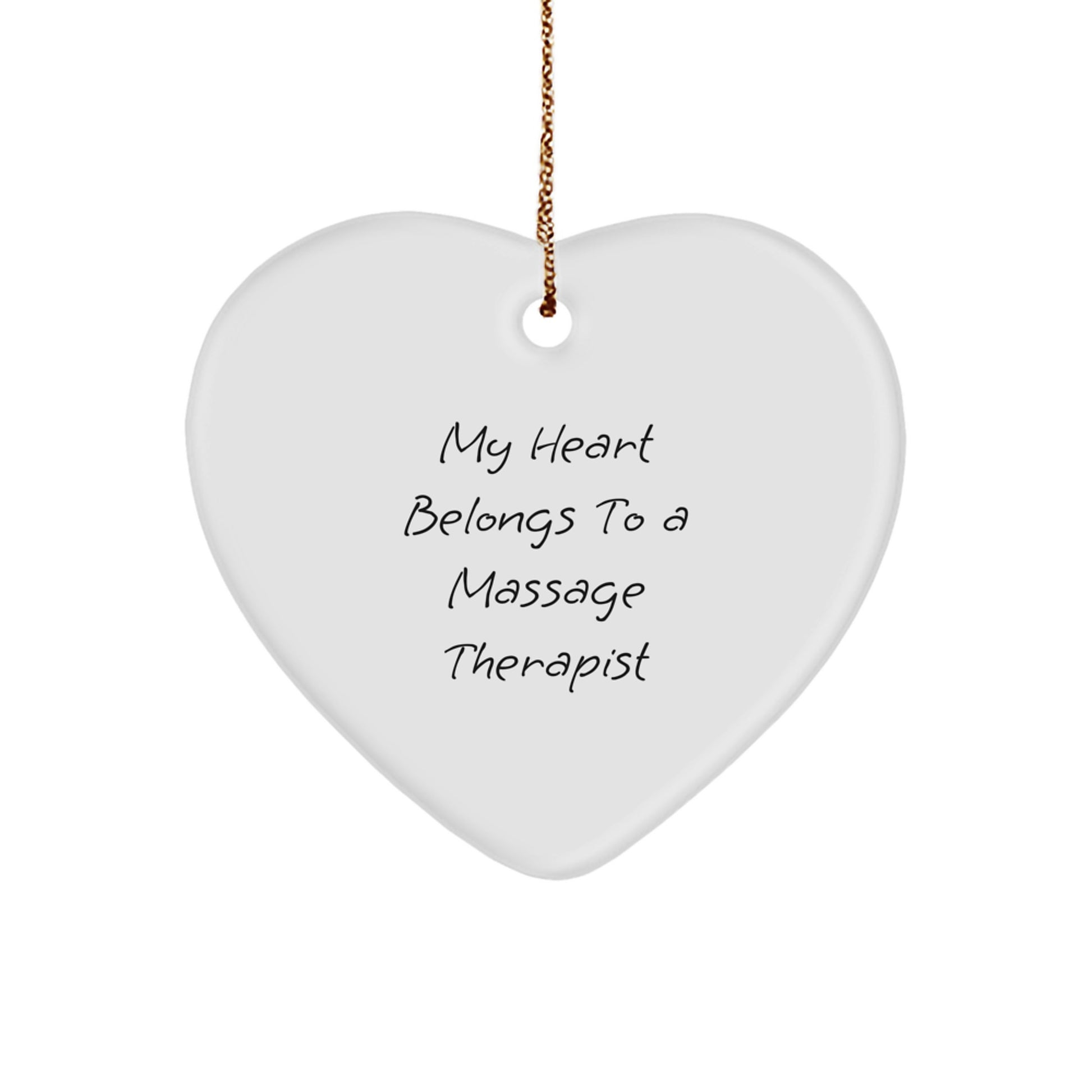 Funny Massage Therapist Gifts from Men for Women, Heart Ornament for Christmas Unique Gifts - Image 1