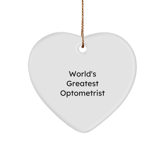 World's Greatest Optometrist Keepsake Christmas Ornament for Him Gift - Image 1