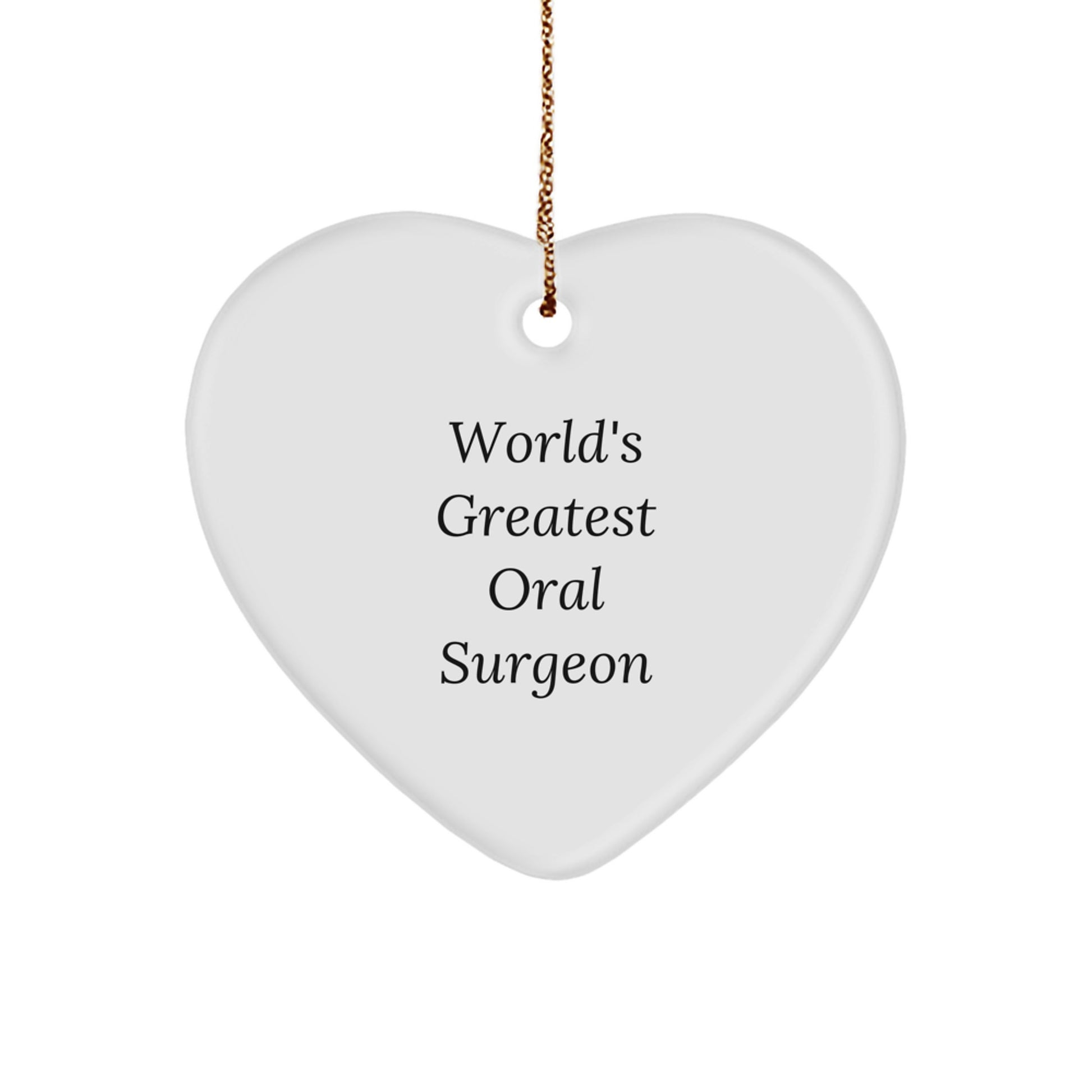 Funny Oral Surgeon Heart Ornament Gifts from Men for Women Friends Coworkers Family - Image 1