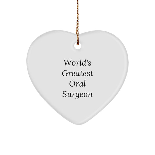 Funny Oral Surgeon Heart Ornament Gifts from Men for Women Friends Coworkers Family - Image 1