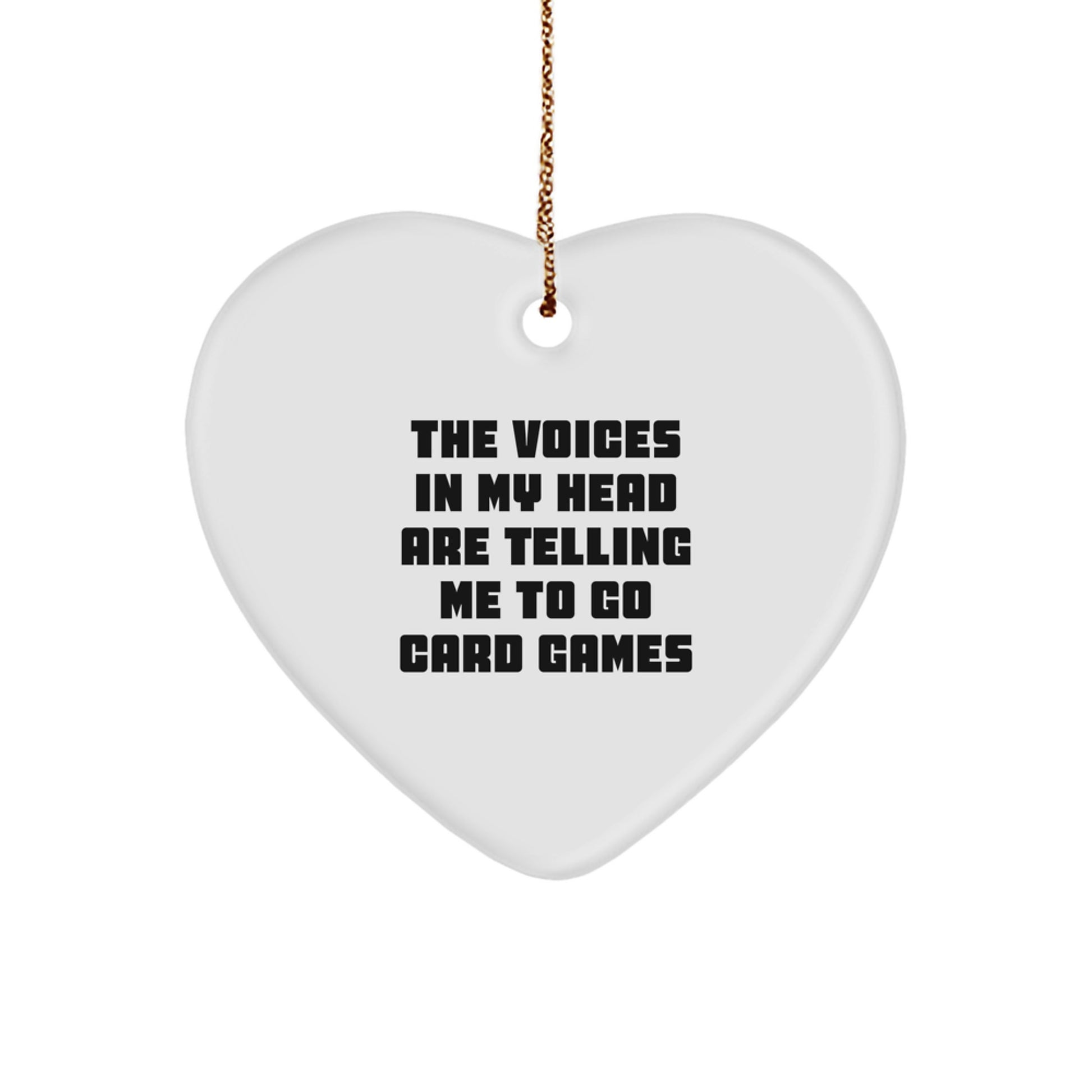 Funny Card Games Heart Ornament Gifts from Men to Friends and Family for Card Games Lovers on Christmas - Image 1