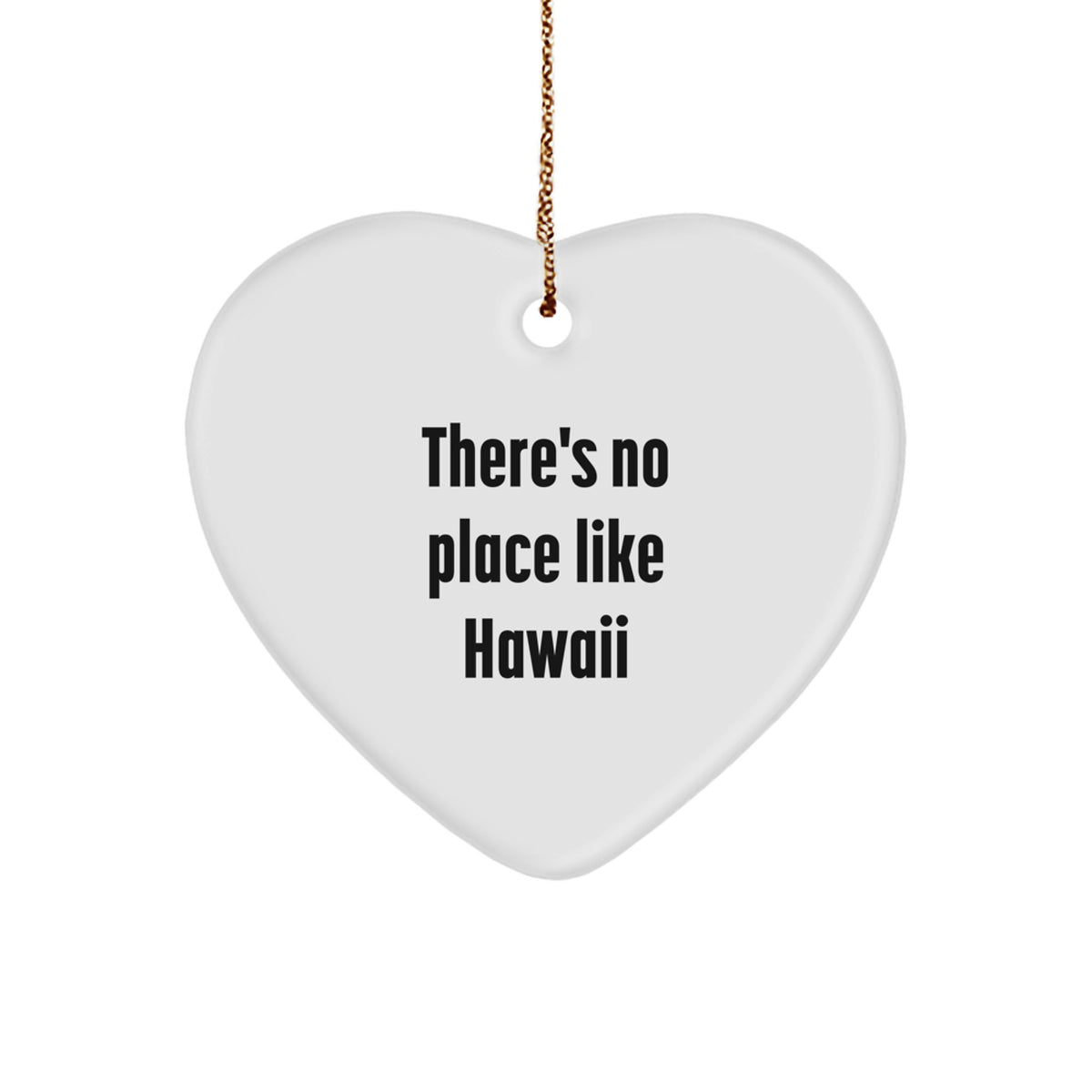 Hawaii Heart Ornament Christmas Unique Gift for Coworkers Holiday Idea - Image 1