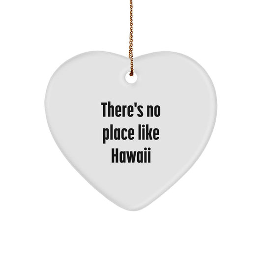 Hawaii Heart Ornament Christmas Unique Gift for Coworkers Holiday Idea - Image 1