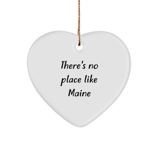 Maine Heart Ornament Gifts from Family and Friends for Maine Lovers on Christmas - Image 1