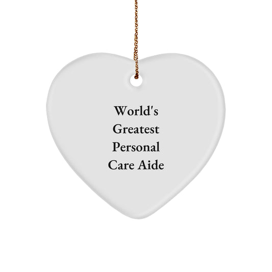 World's Personal Care Aide Keepsake Christmas Ornament for Him Gift - Image 1