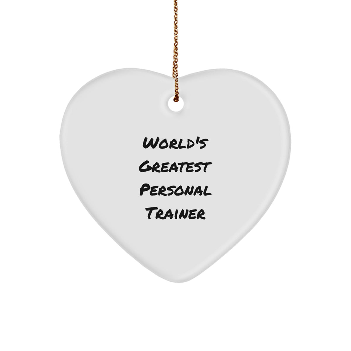 Personal Trainer Keepsake Heart Christmas Ornament for Him Gift - Image 1