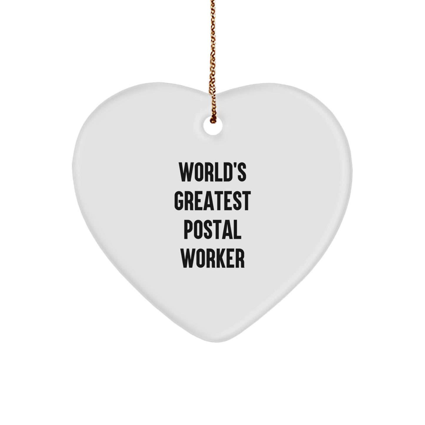 Postal Worker Keepsake Bright Heart Christmas Ornament for Him Gift - Image 1