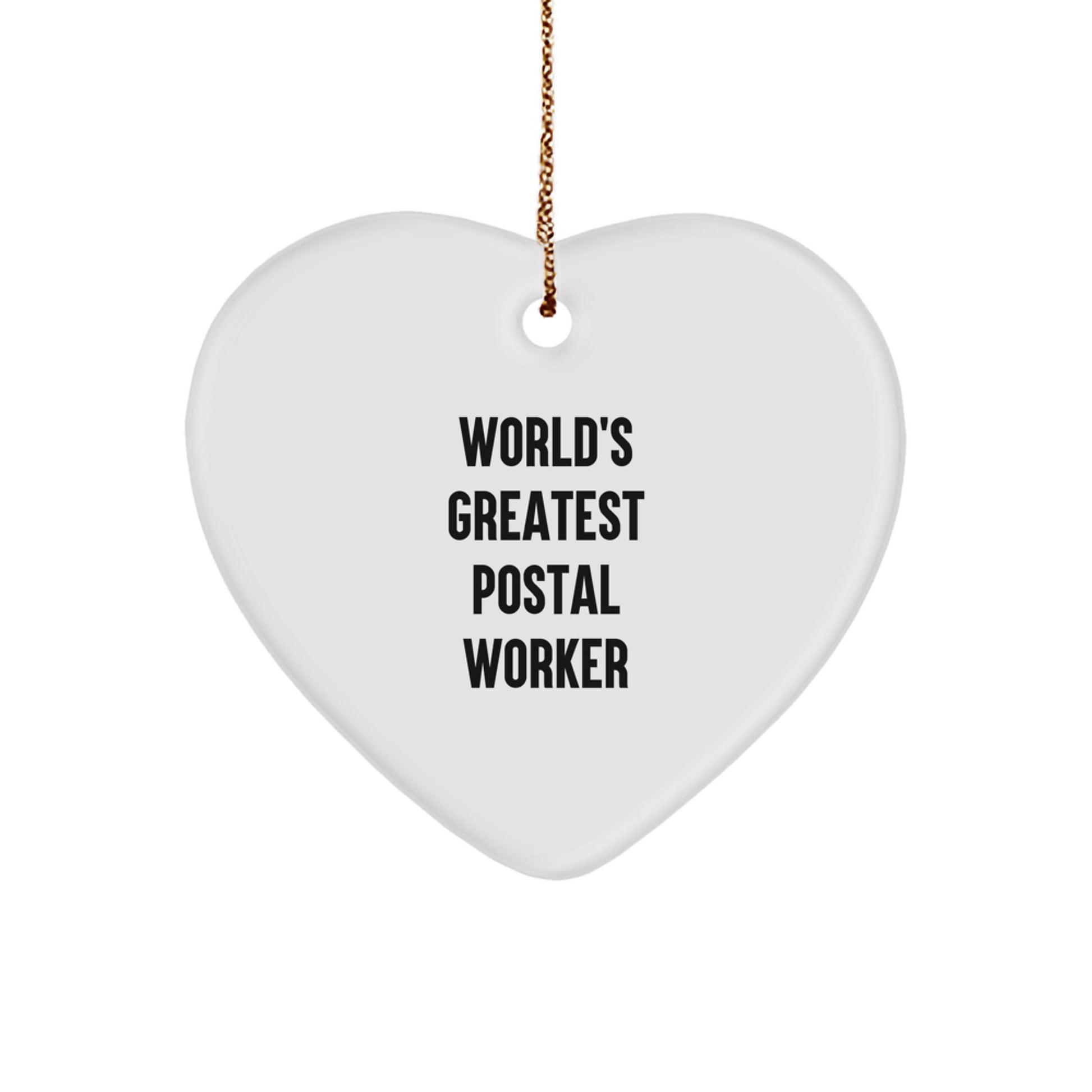Postal Worker Keepsake Bright Heart Christmas Ornament for Him Gift - Image 1