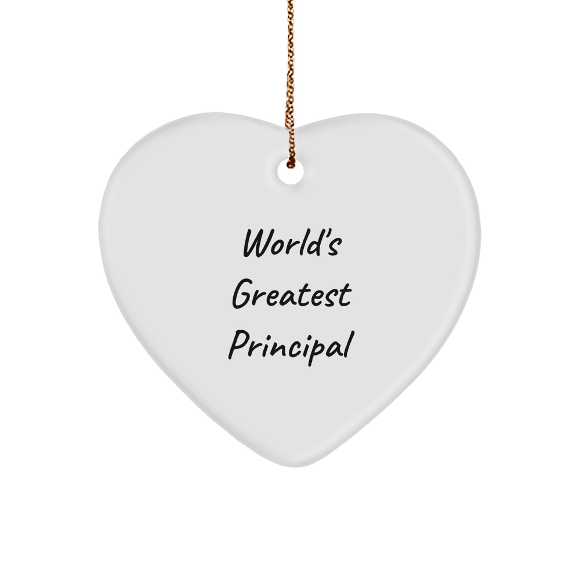 Funny World's Greatest Principal Gifts from Friends for Men Principal Heart Ornament Christmas Unique Decorations - Image 1