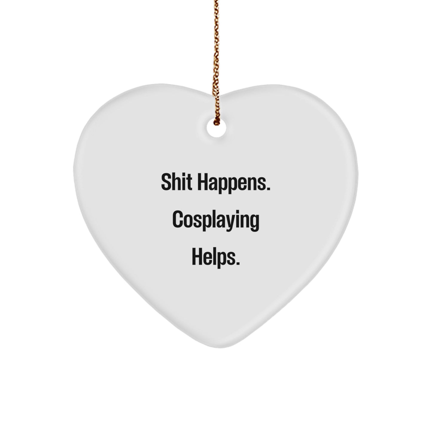 Funny Cosplaying Heart Ornament Gifts from Friends for Cosplaying Men and Women, Christmas Unique Gifts - Image 1