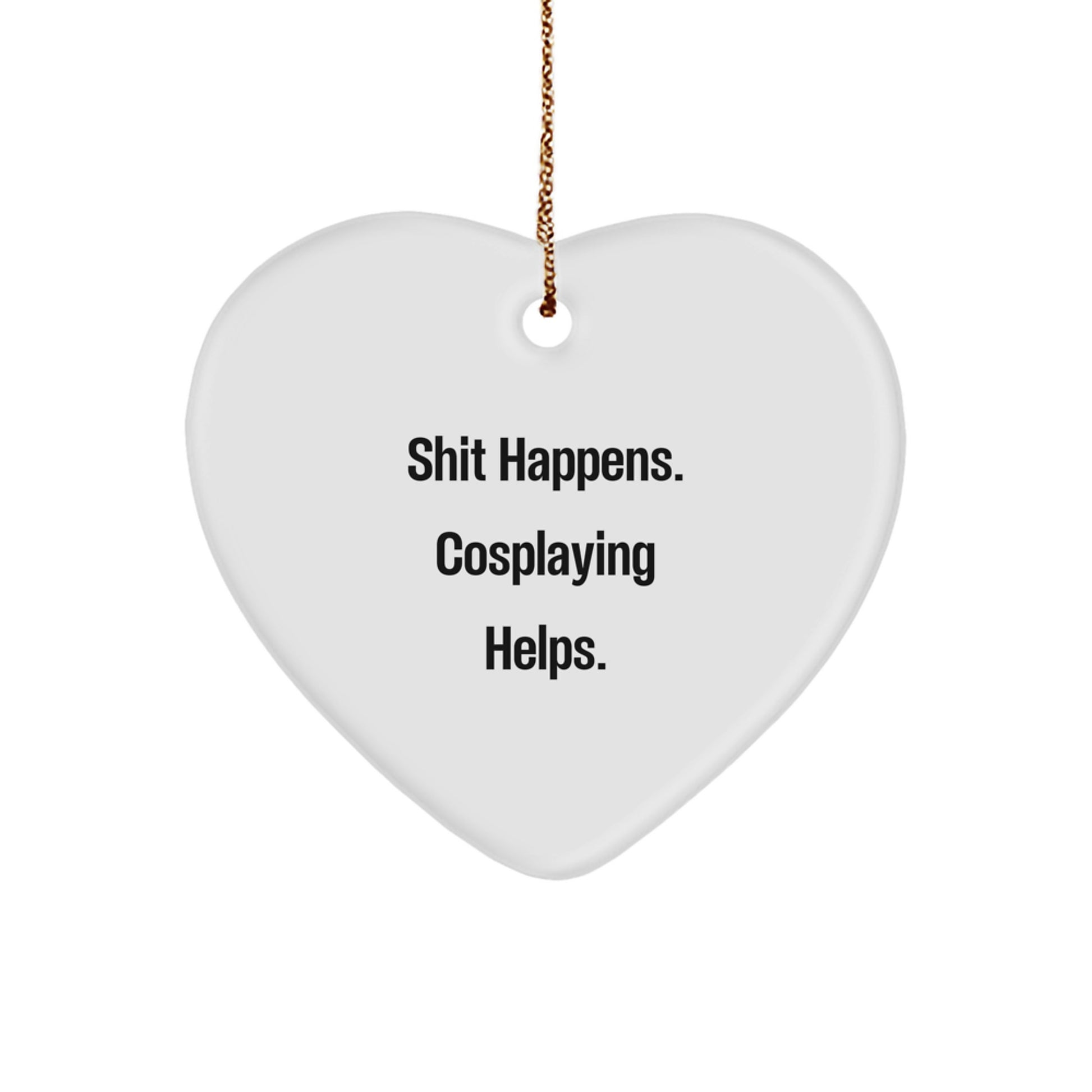 Funny Cosplaying Heart Ornament Gifts from Friends for Cosplaying Men and Women, Christmas Unique Gifts - Image 1
