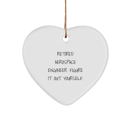 Aerospace Engineer Heart Ornament, Funny Quote, Gifts for Men, Women, Friends, Coworkers, Family, Christmas Unique Gifts from Aerospace Engineer - Image 1