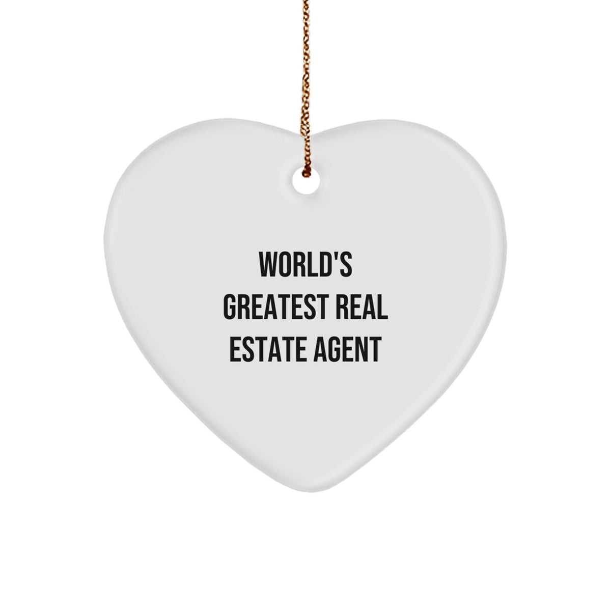 Heart Christmas Ornament Gift for Coworkers, World's Greatest Real - Image 1