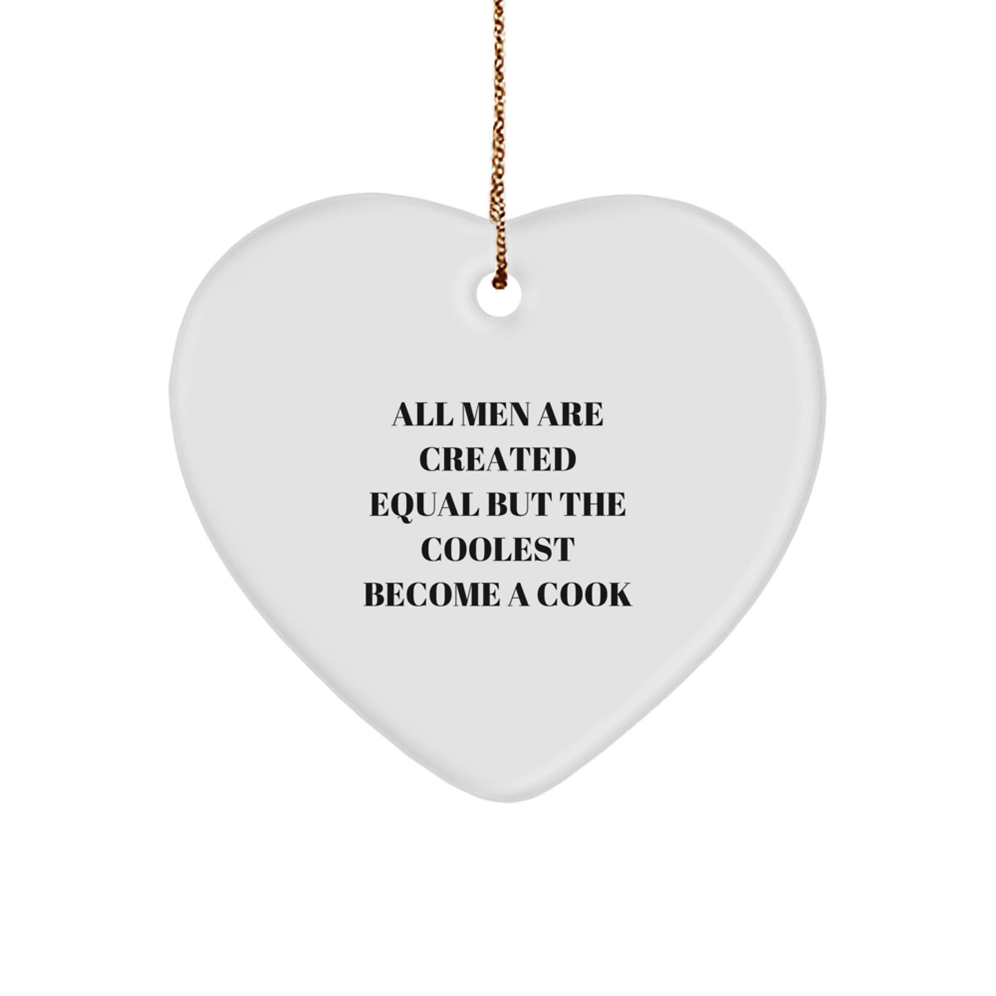 Funny Cook Heart Ornament Gifts from Men to Cook Friends this Christmas Unique - Image 1