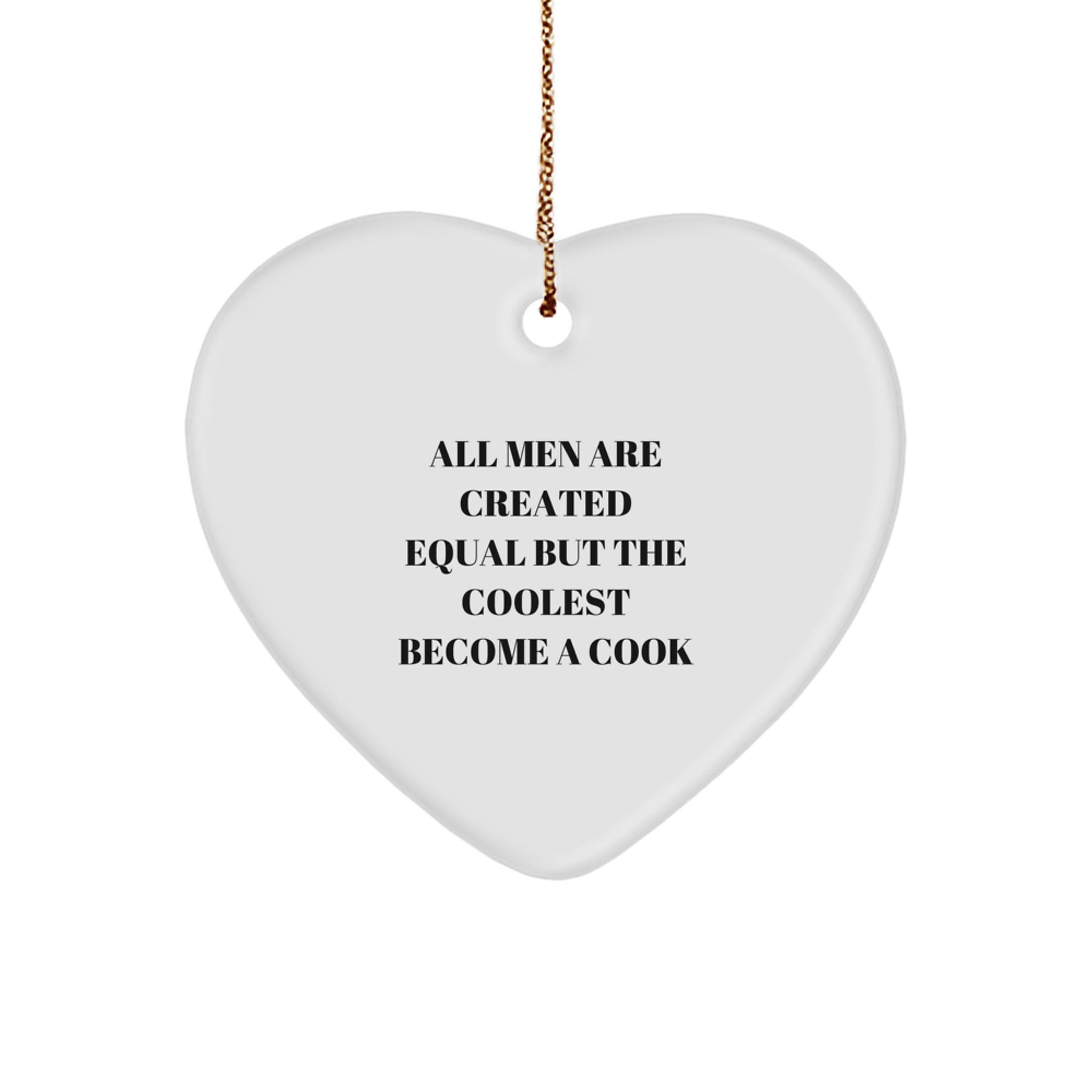 Funny Cook Heart Ornament Gifts from Men to Cook Friends this Christmas Unique - Image 1