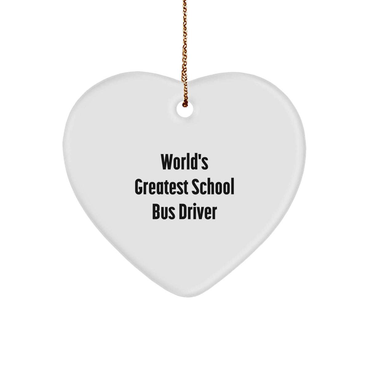 School Bus Driver Heart Ornament Idea for Coworkers Christmas Gift - Image 1