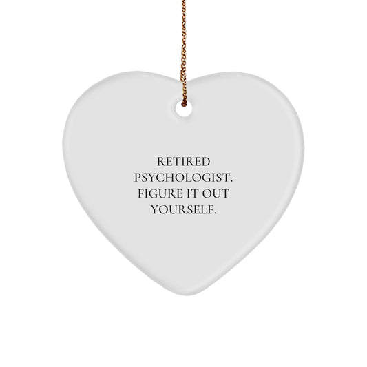 Sassy Psychologist Heart Ornament for Friends Novelty Christmas Unique Gift - Image 1