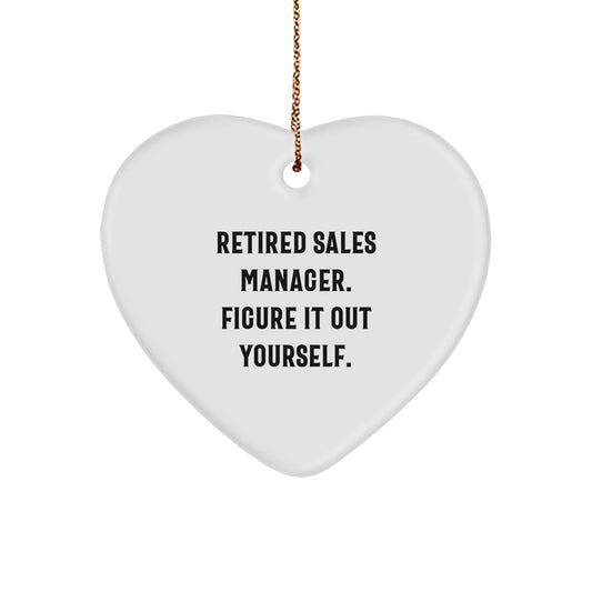 Funny Sales Manager Gifts from Men to Coworkers - Heart Ornament for Christmas Unique Gifts - Image 1