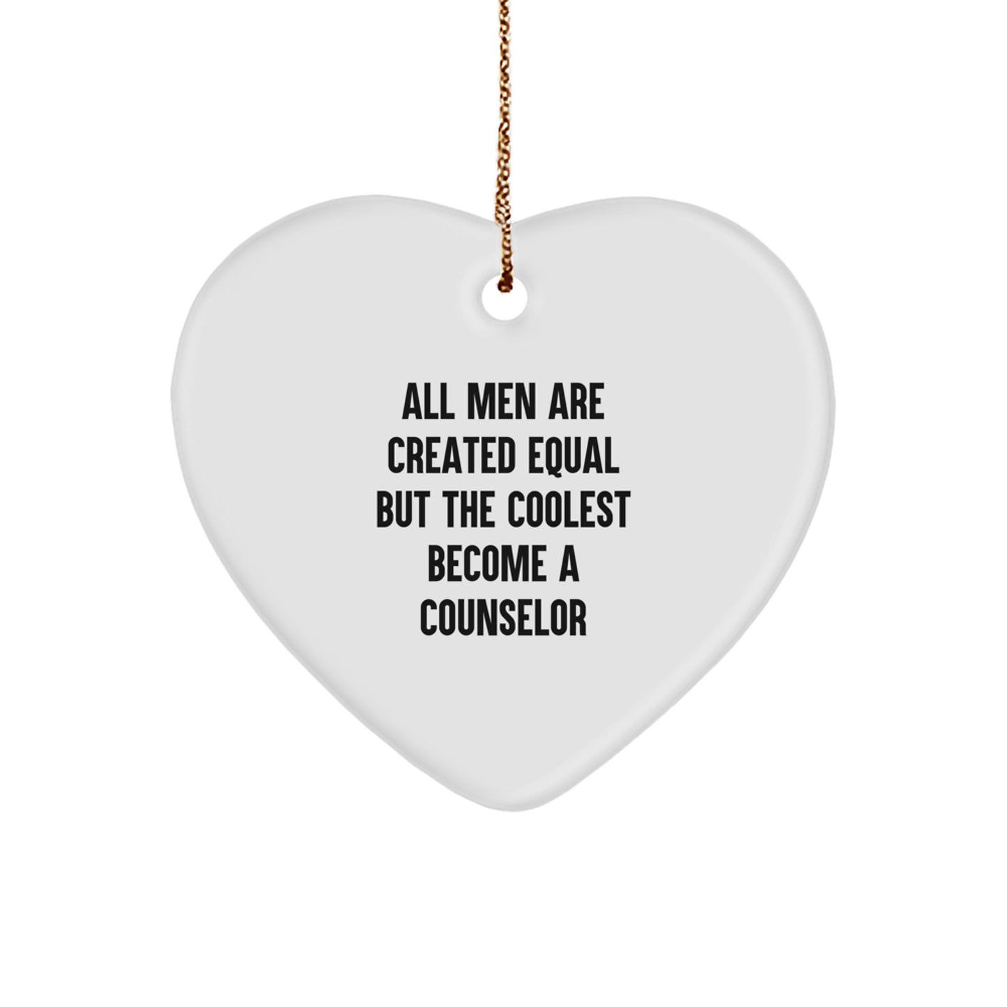 Funny Counselor Gifts for Men, Christmas Unique Gifts from Friends, Heart Ornament for Counselor - Image 1