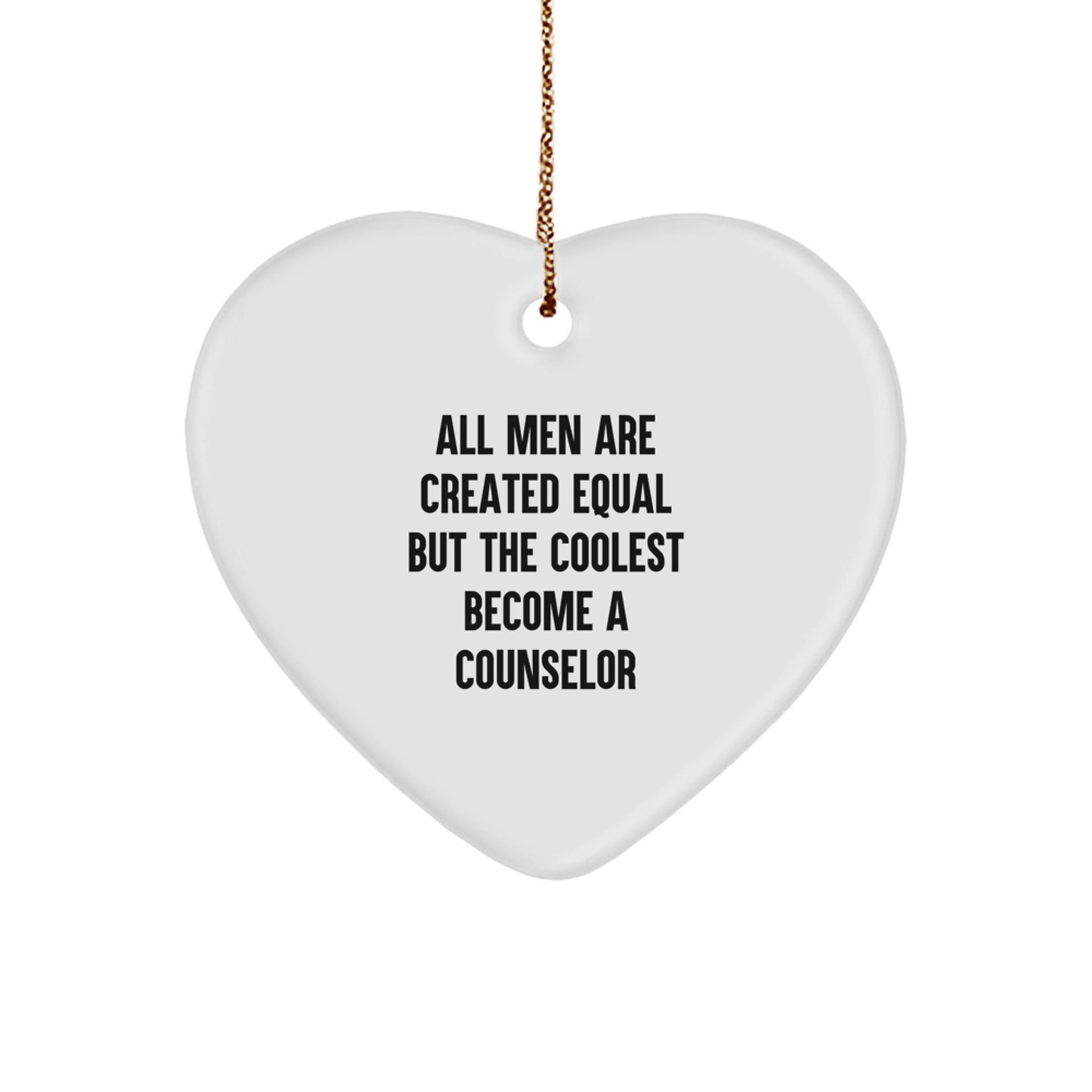 Funny Counselor Gifts for Men, Christmas Unique Gifts from Friends, Heart Ornament for Counselor - Image 1