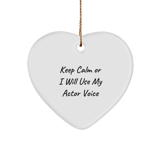 Funny Actor Heart Ornament Gifts from Friends for Actor Men at Christmas Unique Gifts - Image 1
