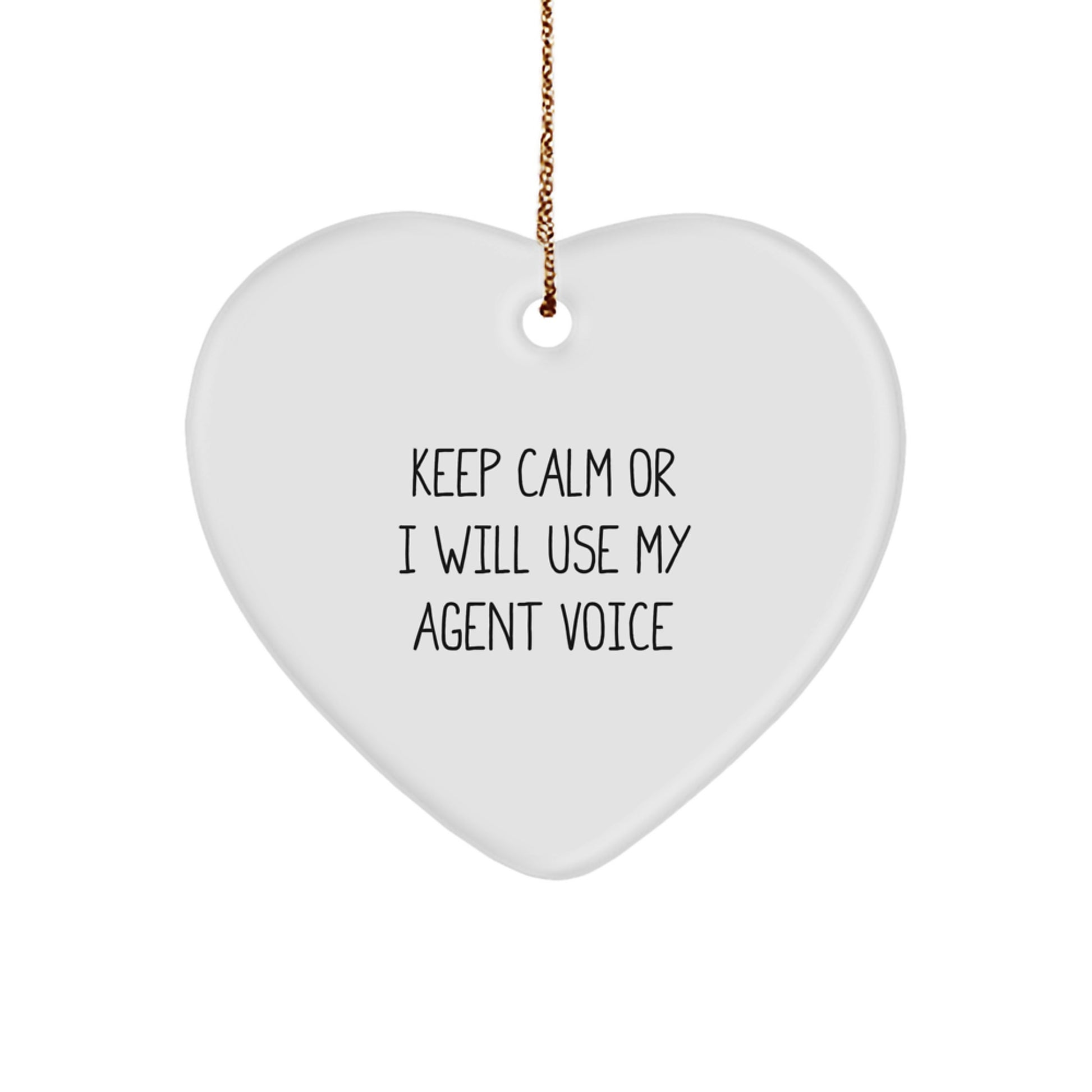Funny Agent Heart Ornament for Agent Friends, Gifts from Family to Agent Coworkers - Image 1