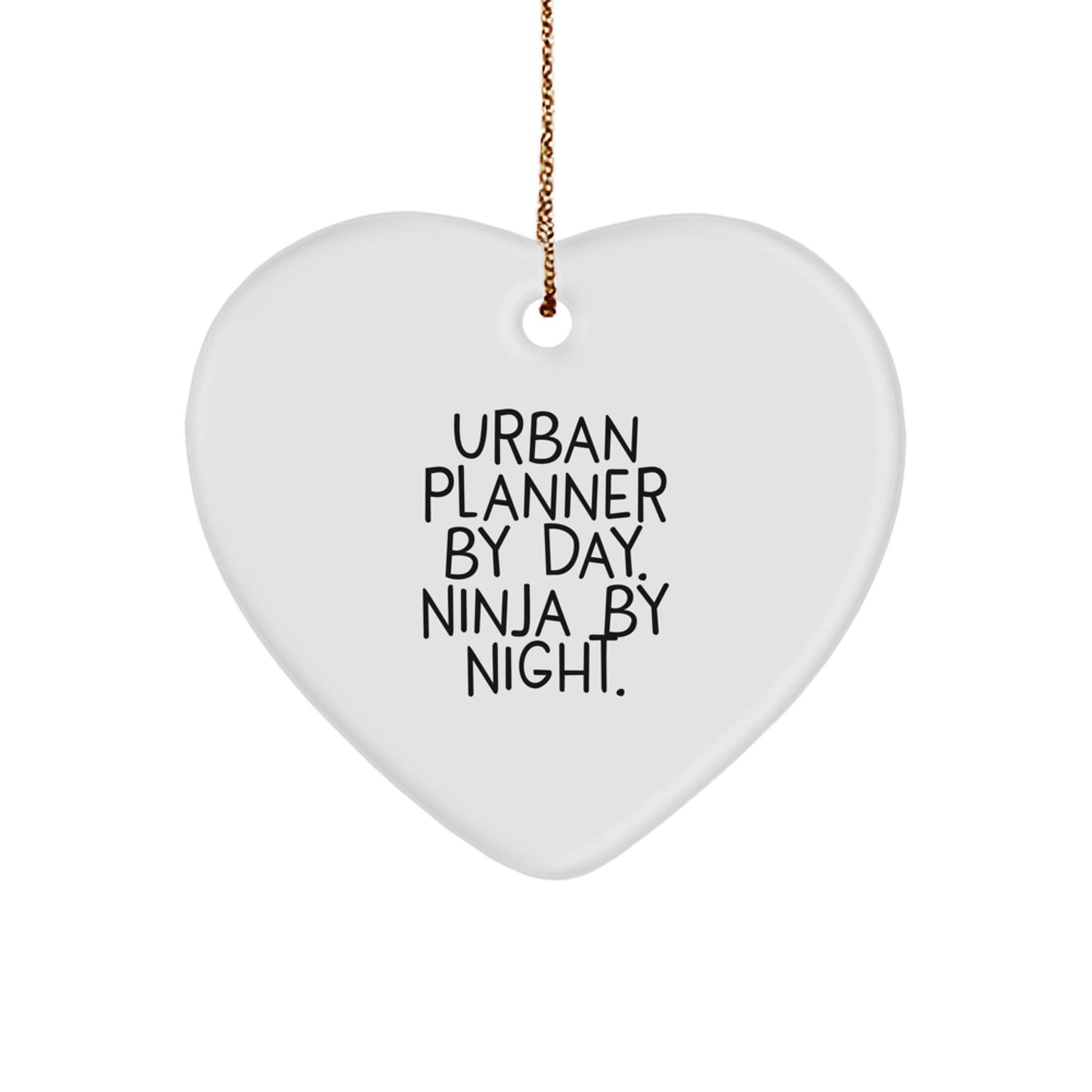 Funny Urban Planner Heart Ornament Gifts from Men to Coworkers, Unique Christmas Unique Gifts for Urban Planner Friends - Image 1