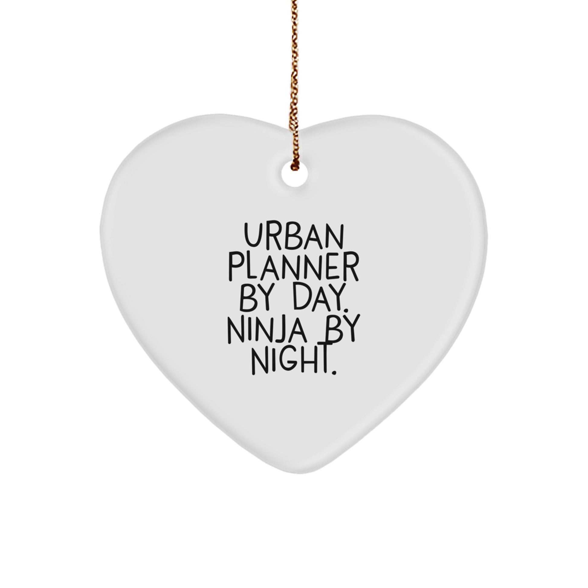 Funny Urban Planner Heart Ornament Gifts from Men to Coworkers, Unique Christmas Unique Gifts for Urban Planner Friends - Image 1