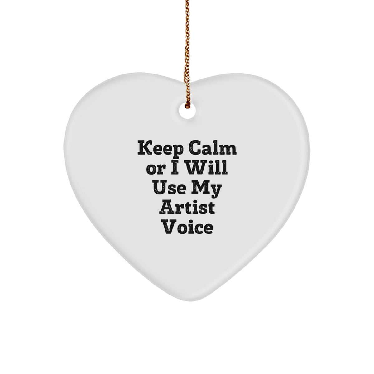 Christmas Ornament Gift for Teens - Keep Calm Memento - Artist Voice - Image 1