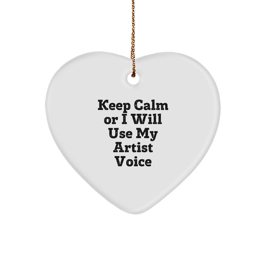 Christmas Ornament Gift for Teens - Keep Calm Memento - Artist Voice - Image 1