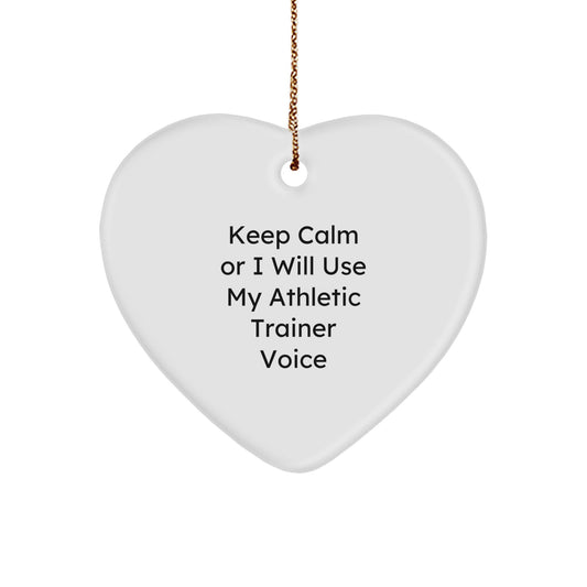 Funny Athletic Trainer Gifts for Family Friends - Heart Ornament Christmas Unique Presents from Men Women Coworkers Family - Image 1